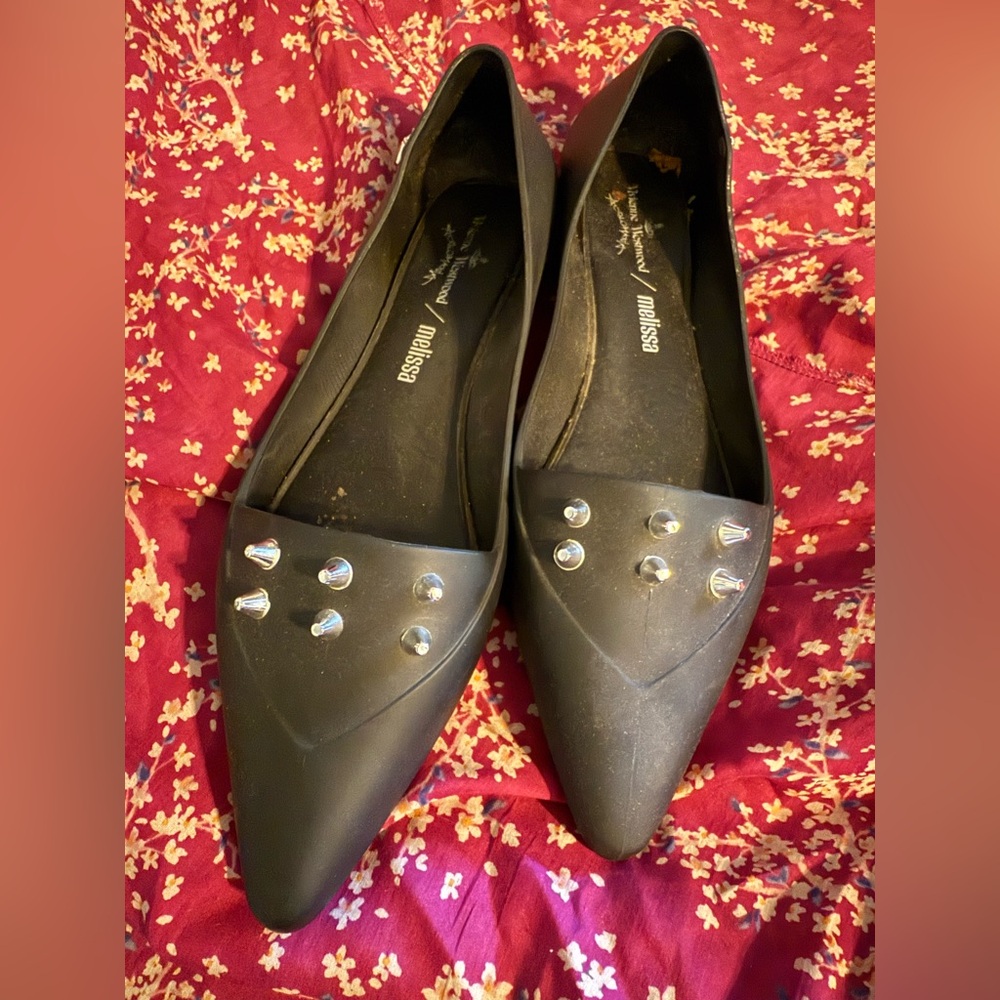 Vivienne Westwood Black Studded Flats